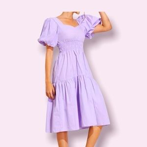 Sweetheart Puffy Sleeve Dress